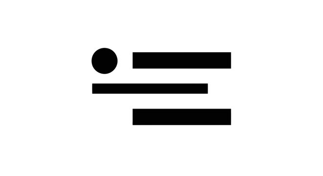 Simple black equal sign symbol.