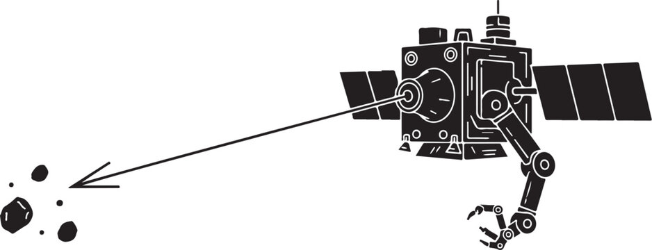 Space satellite, robotic arm, asteroid mining, spacecraft technology