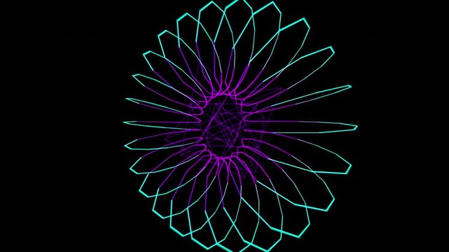 Premium 4K seamless loop of Vishuddha Throat Chakra Merkaba and Torus sacred geometry unfolding in a cinematic deep void. Ideal for VJ sets, trance festival visuals, meditation, and yoga studios.