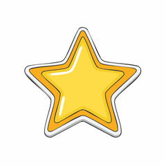Fototapeta premium Yellow Star Icon