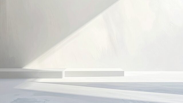 empty white room with white wall