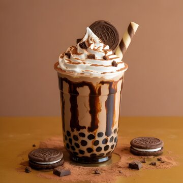 Drink - Amarula liqueur with chocolate shavings and whipped cream boba