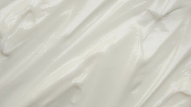 White lotion beauty skincare cream texture cosmetic product background stop motion