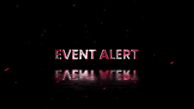 Event Alert Rusty Metal Text Animation 4K Notification Call to Action for Event Promotion and Audience Awareness