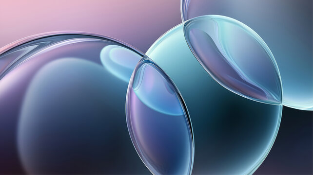 Wallpaper with modern circles effect. Abstract colorful bubbles background. Generative ai