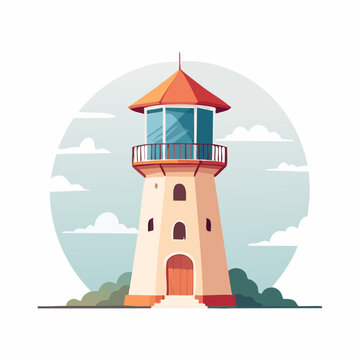 Cartoon Lighthouse Illustration