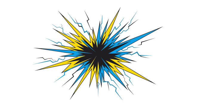 Vibrant Electric Shock Graphic Illustration