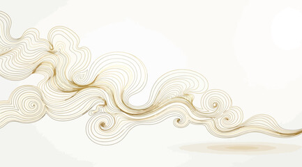 Fototapeta premium Abstract golden swirling lines