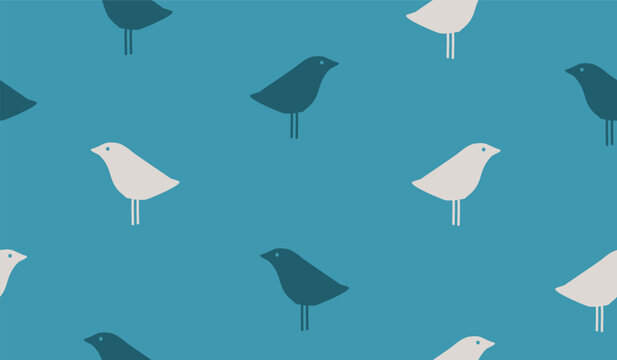 Cute birds pattern background vector design