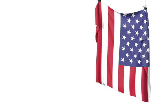 Vertical United States Flag Fabric Texture &ndash; USA Isolated Design Element