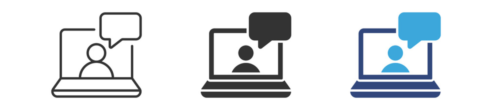 online conference icon set  workshop training course icon ,  seminar business meeting,  human resource development vector icons . 
