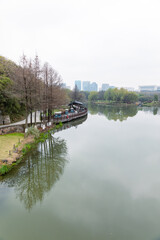 Obraz premium Chinese garden landscape in spring