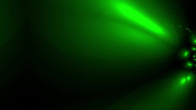 Abstract green background with glowing motion lights and blue particles forming a dark wave design pattern with a soft blur texture for an art motion wallpaper