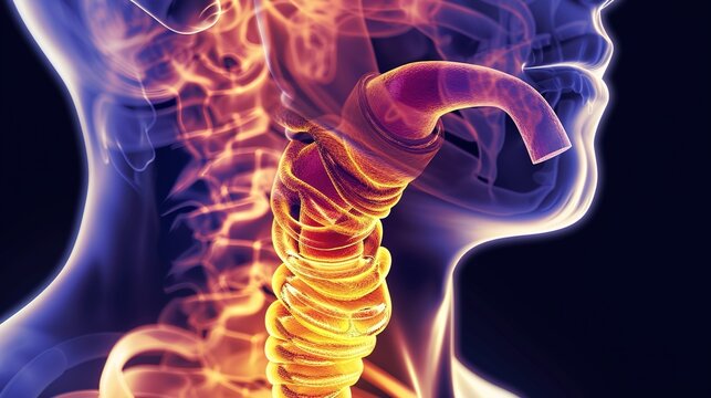 Thoracic surgeon reviewing endoscopic ultrasound of esophageal tumor