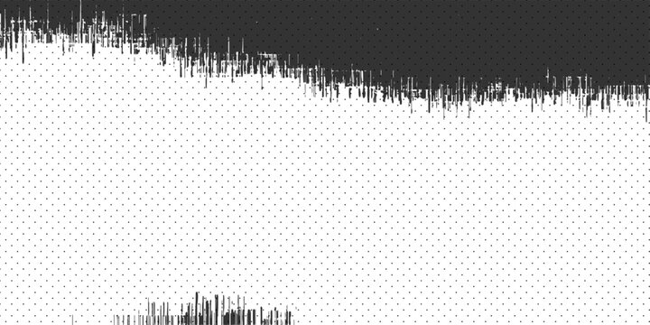 Abstract grunge background with a black and white halftone texture frame featuring a digital mosaic pattern design for a stylish web backdrop