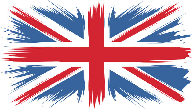 Brush stroke uk united kingdom flag icon