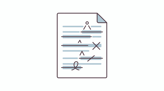 Document showing various editorial proofreading marks for text.