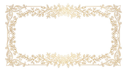 elegant gold floral frame border design