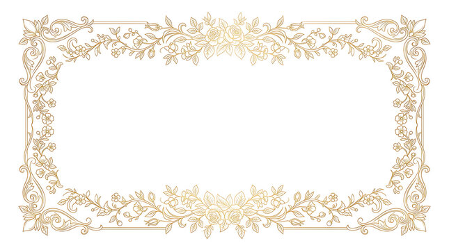 elegant gold floral frame border design