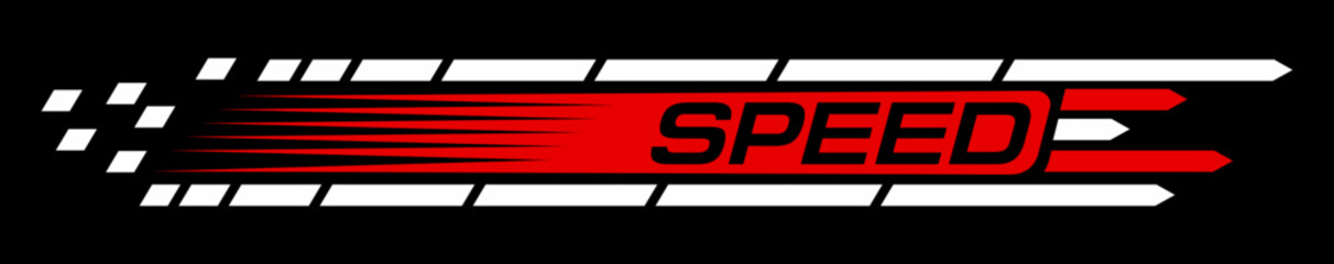 Fototapeta premium Race car, drift racing sport sticker or patch. Car road race championship emblem sticker, speed drive vector label. Rally racing competition tag or patch with white and red arrows and speed text