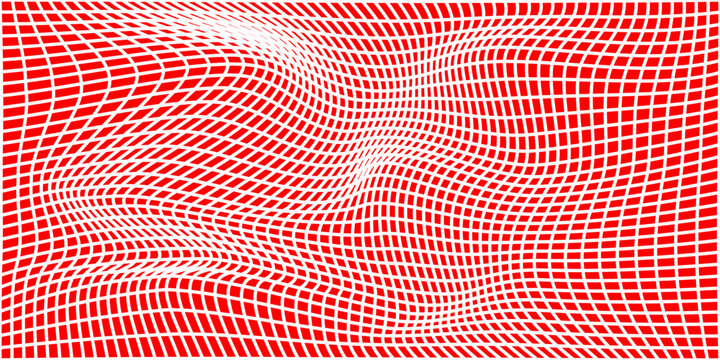 abstract simple red square dot grid wave pattern can be used background.Vector ilustration
