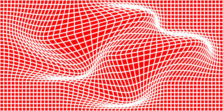 abstract simple red square dot grid wave pattern can be used background.Vector ilustration