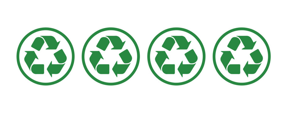 M&ouml;bius vector icons set, recycling symbols for green energy, sustainability, and eco system design.