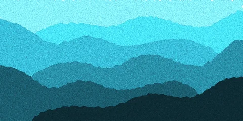 Fototapeten Türkis Abstract blue background featuring vector waves and a torn paper texture creating a minimalist mountain landscape design with water patterns and scenery.  © msrmnng_