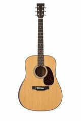 Fototapeta premium Acoustic Guitar Isolated on White Background