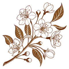 Fototapeta premium Luxury Golden Floral Vector Illustration