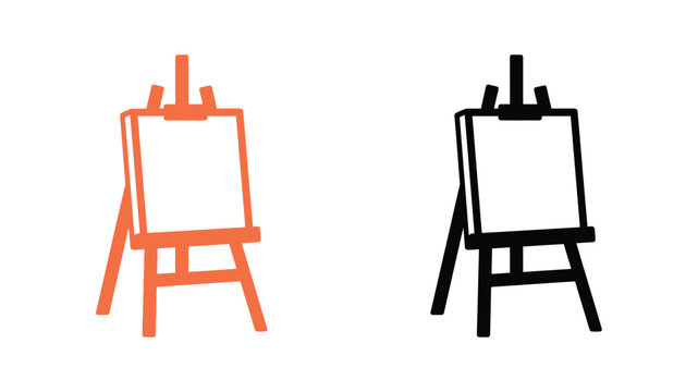 easel icon easel silhouette drawing easel flat design