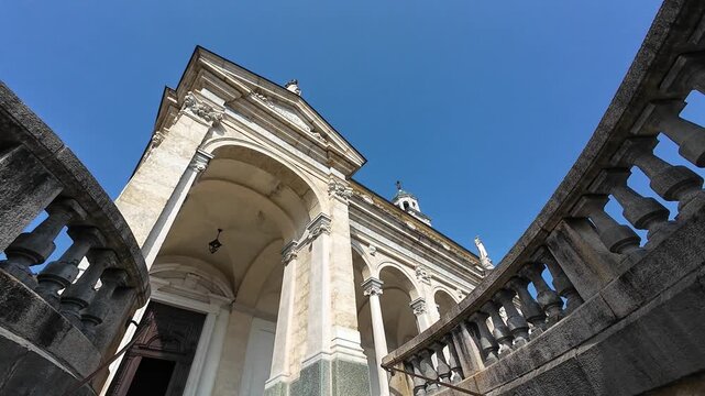 CLUSONE, ITALY: exterior of the Basilica of Santa Maria Assunta and San Giovanni Battista