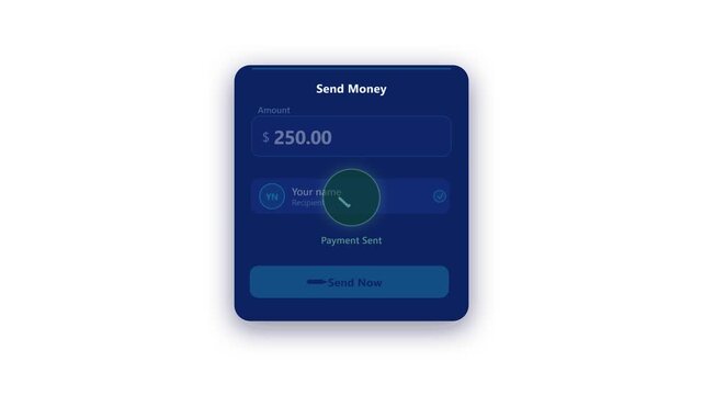 Mobile Send Money Payment Interface UI