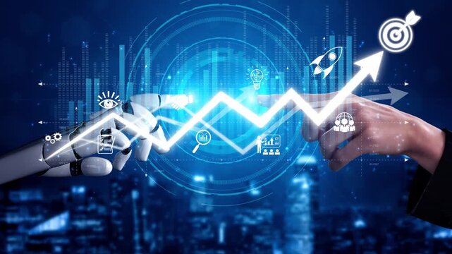 AI drives business growth by analyzing trends, forecasting outcomes, identifying goals, and guiding decisions to achieve optimal strategic success. Marrow