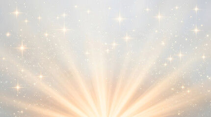 Fototapeta premium Celestial Burst of Light: A radiant burst of light emerges from the bottom, illuminating a serene, starry expanse above, evoking a sense of ethereal beauty and divine presence. 