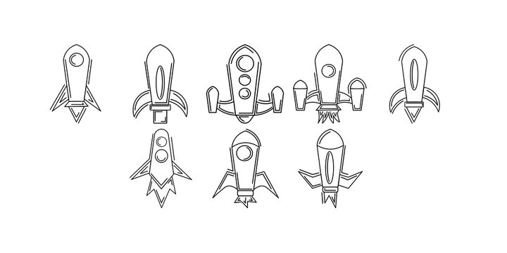 Hand Drawn Rocket Doodle