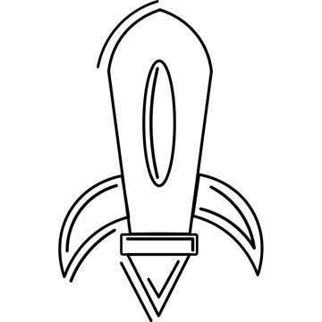 Hand Drawn Rocket Doodle