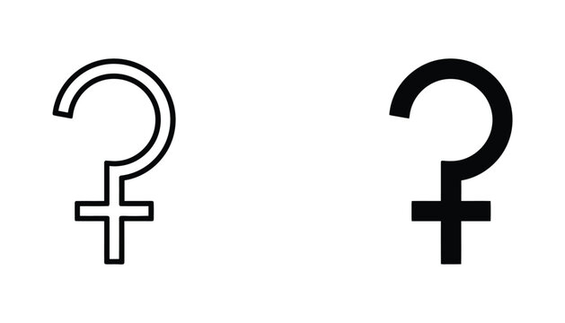 Ceres dwarf planet astronomical symbol icon in outline and solid black styles for science