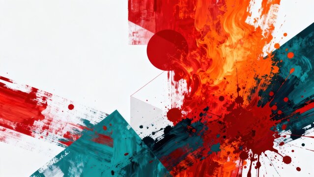 Abstract paint splatter design