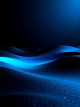 Dark Blue Glowing Abstract Wave Background Texture