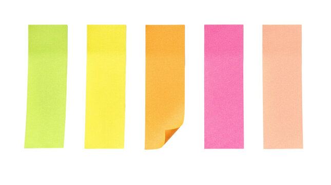 Texture of colorful stick-type sticky notes