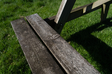 Fototapeta premium wooden bench in the park