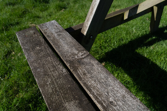 wooden bench in the park