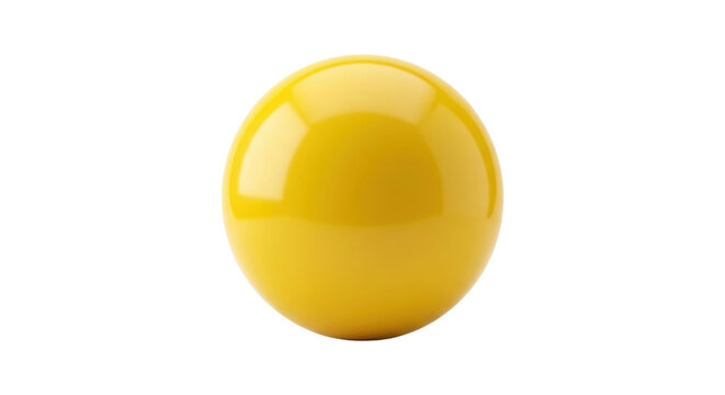 Glossy yellow 3d sphere ball mockup