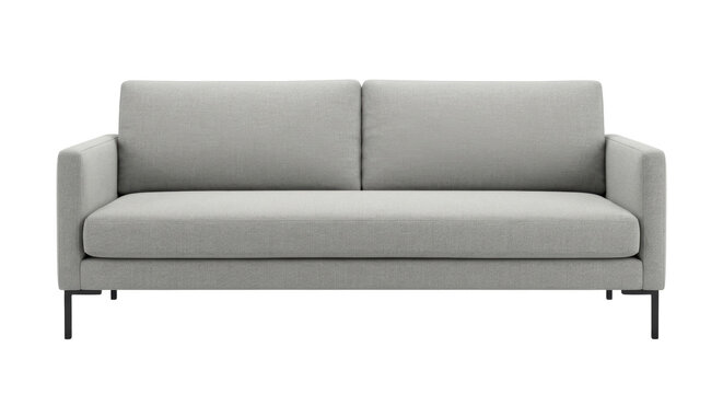 Contemporary grey fabric three seater sofa