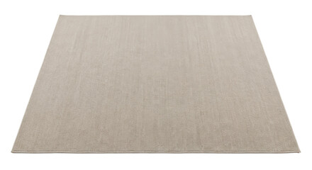 Blank cream rectangular area rug mockup