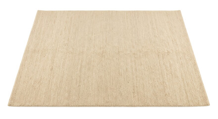 Blank beige rectangular area rug mockup