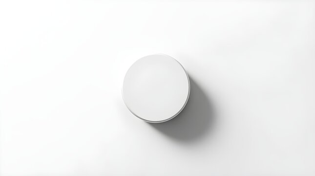 white circle mockup on white background