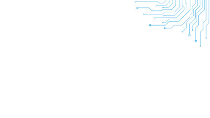 Obraz premium Minimal Circuit Corner Borders Set Blue Technology Line Frame Background Vector