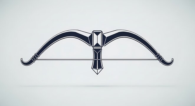 Modern bow weapon silhouette icon isola